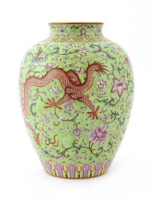 Lot 361 - A Chinese famille rose jar