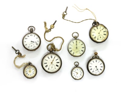 Lot 465 - A quantity of silver pocket and fob watches