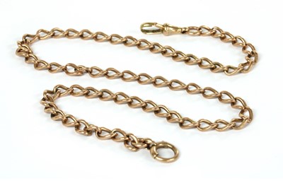 Lot 454 - A 9ct gold curb link chain