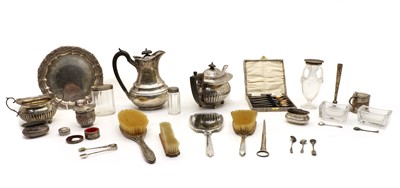 Lot 14 - A collection of silver and silver plate