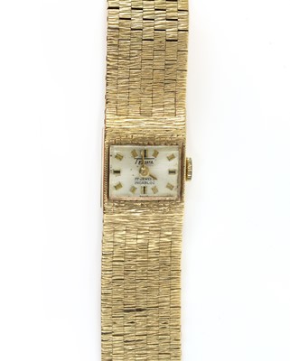 Lot 478 - A ladies’ 9ct gold Texina mechanical bracelet watch