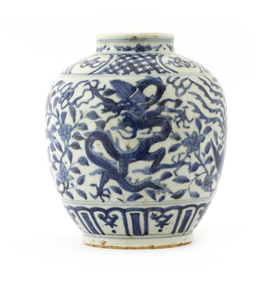 Lot 356 - A Chinese blue and white jar