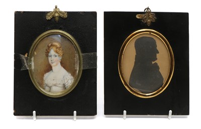 Lot 241A - Portrait miniature of Mrs Spourgire
