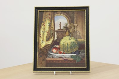 Lot 776 - A porcelain plaque