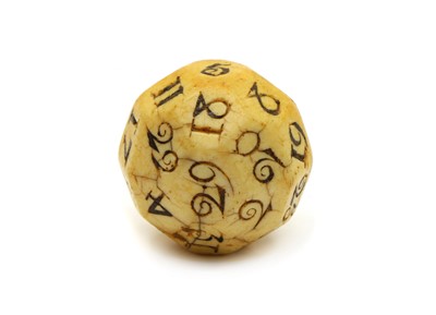 Lot 222 - A marine ivory Teetotum gambling ball