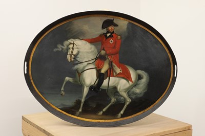 Lot 749 - A Pontypool-type lacquered tray