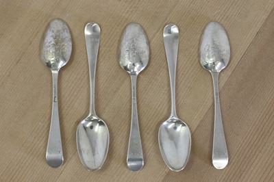 Lot 659 - A small collection of 'picture back' teaspoons