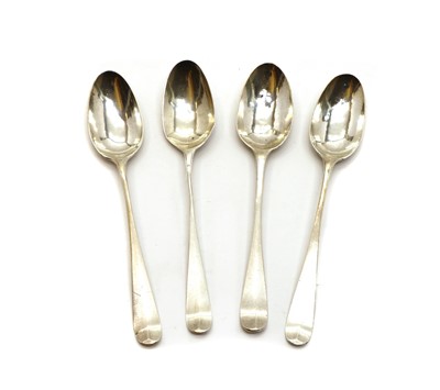 Lot 19 - Four 18th century silver teaspoons