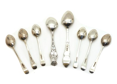 Lot 33 - A set of six Edwardian silver Old English and shell pattern coffee/teaspoons
