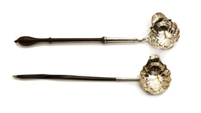 Lot 29A - An 18th century silver and wood handle toddy ladle