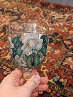 Lot 327 - A Richardson glass goblet