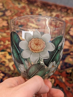 Lot 327 - A Richardson glass goblet