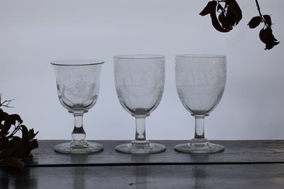 Lot 316 - A group of three Victorian shipping glasses
