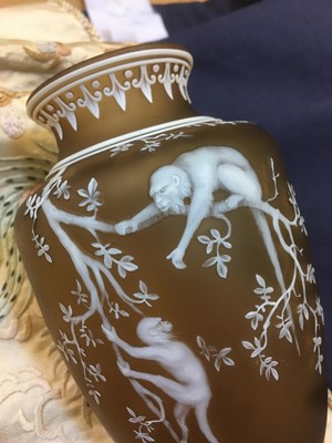 Lot 326 - A Thomas Webb & Sons Gem Cameo glass vase