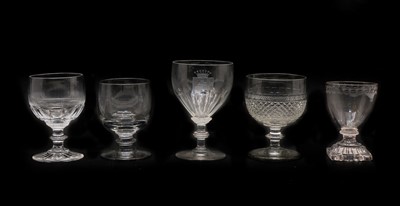 Lot 217 - A collection of glass rummers