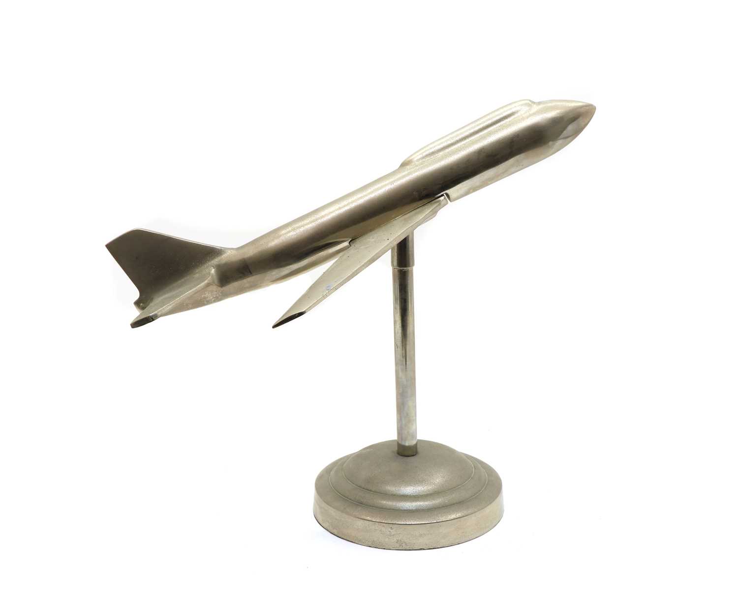 Lot 60 - An Art Deco style chrome model of an aeroplane