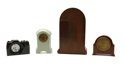 Lot 107 - An oak cased Bulle Patent mantel clock