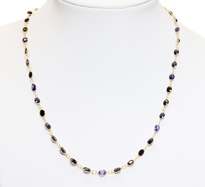 Lot 365 - A sapphire rivière necklace