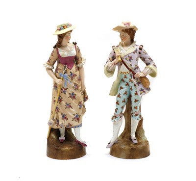 Lot 163A - A pair of continental porcelain figurines