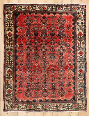 Lot 492 - A Persian Hamadan wool rug