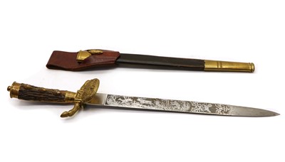 Lot 137 - A German hunting knife in scabbard