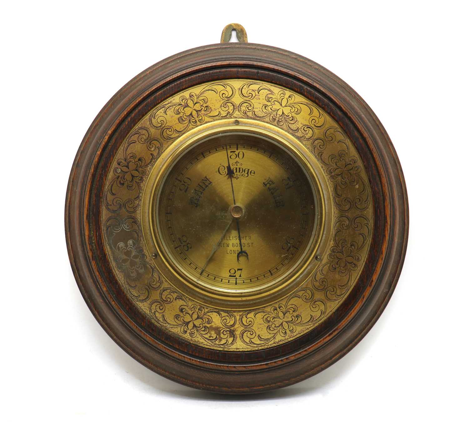 Lot 152 - An oak barometer
