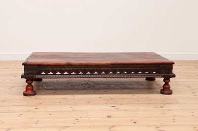 Lot 14 - An Indian hardwood low coffee table