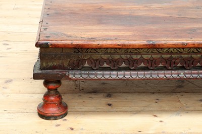 Lot 14 - An Indian hardwood low coffee table