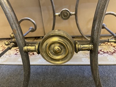 Lot 279 - A steel and brass baker's table