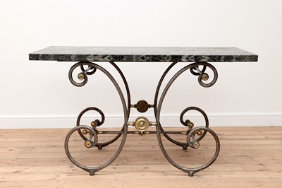 Lot 279 - A steel and brass baker's table
