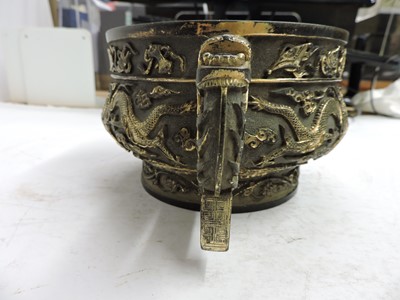 Lot 104 - A Chinese gilt bronze incense burner