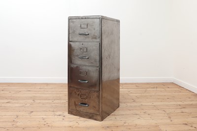 Lot 45 - A steel filing cabinet by Milners