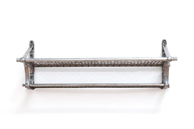 Lot 52 - A polished steel luggage rack