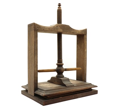 Lot 201 - A 19th century mahogany napkin press