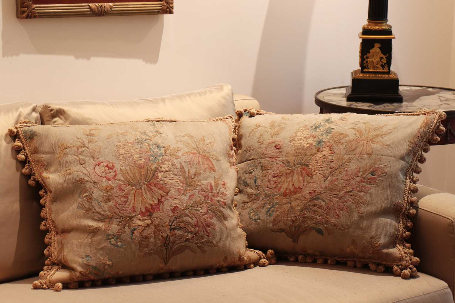Lot 267 - A pair of Aubusson cushions
