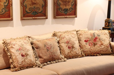 Lot 77 - A pair of Aubusson cushions