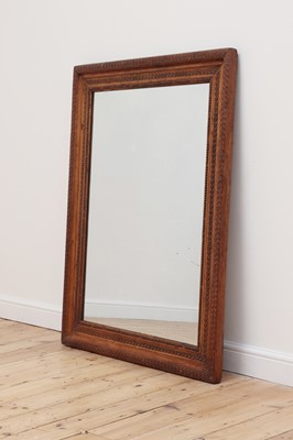 Lot 58 - A large stripped beech mirror