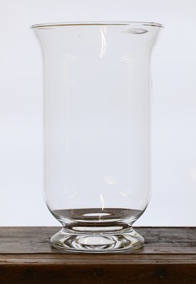 Lot 85 - A group of twelve glass hurricane lamps