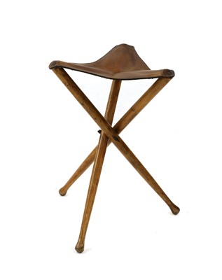 Lot 143 - A folding stool
