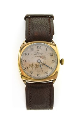 Lot 481 - A gentlemen's rolled gold Waltham mechanical strap watch