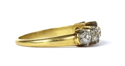 Lot 91 - A gold five stone diamond ring
