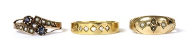 Lot 381 - Three gold rings