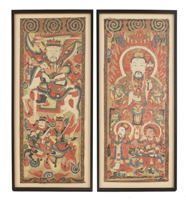 Lot 335 - A pair of Chinese gouache paintings