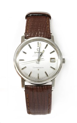 Lot 1303 - A gentleman's stainless steel Omega 'Constellation' automatic strap watch
