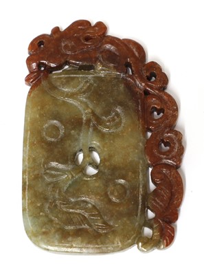 Lot 320 - A Chinese jade pendant