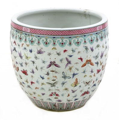 Lot 54 - A Chinese famille rose fishbowl