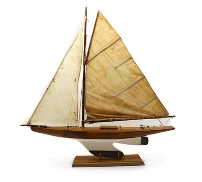 Lot 202 - A wooden pond yacht