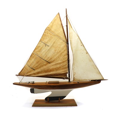 Lot 202 - A wooden pond yacht