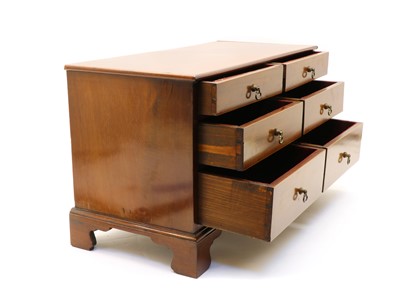 Lot 197 - An Edwardian mahogany apprentice chest