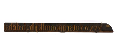 Lot 325 - A carved wooden printing block sign
